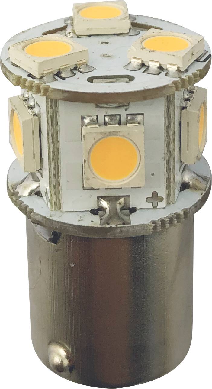 1852 LED pære BA15S u/kuppel 2-pk - 1,4 W, 140 lumen, 19 x 33 mm