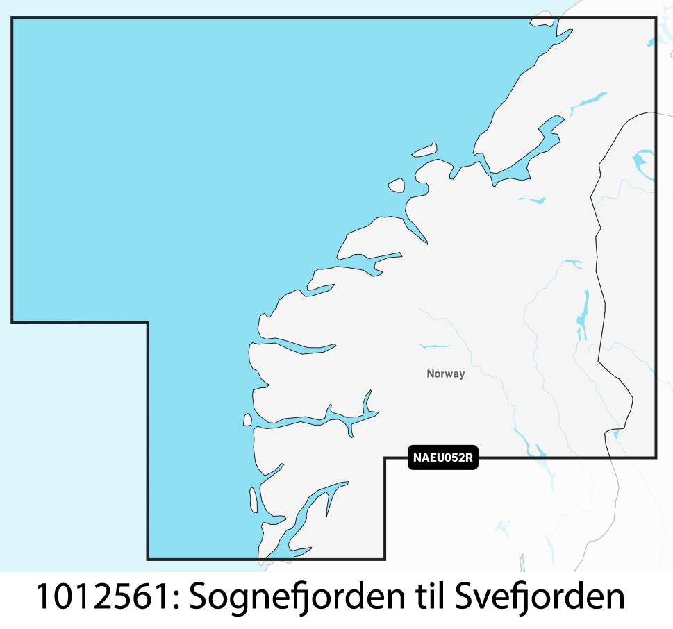 Navionics+ Regular kart til kartplotter - Sognefjorden - Svefjorden