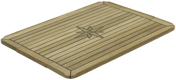 Bordplate, Nautic Star, sammenleggbart - 60 cm, 34/58 cm, 27 cm