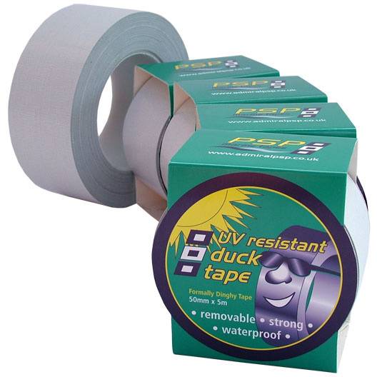 PSP UV-bestandig ducktape - Grå, 50 mm, 25 m
