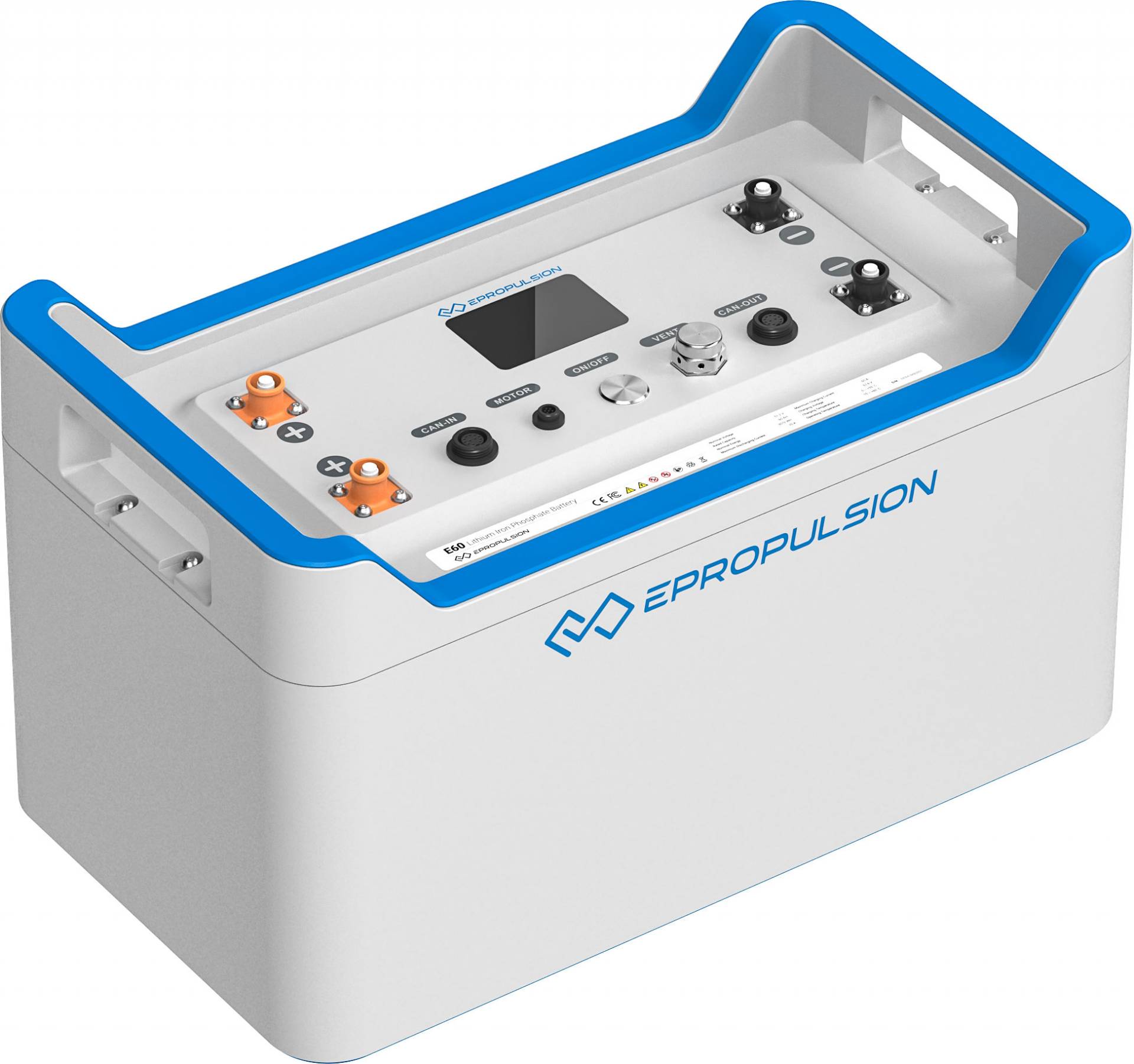 ePropulsion E-Serie 2 48V batteri til elektriske båtmotorer - E60, 3072 Wh, 33 kg, 51x29x30 cm