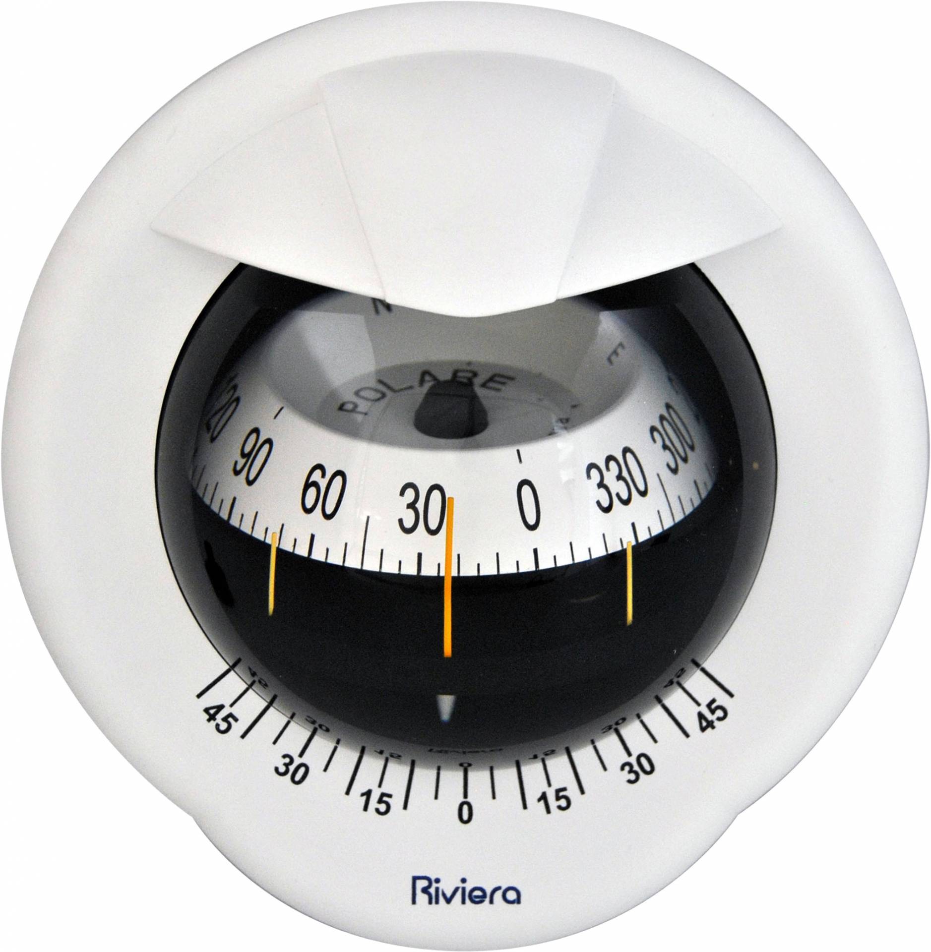 Riviera Polare BP1 kompass for skottmontering - Farge, hvit, Farge, hvit
