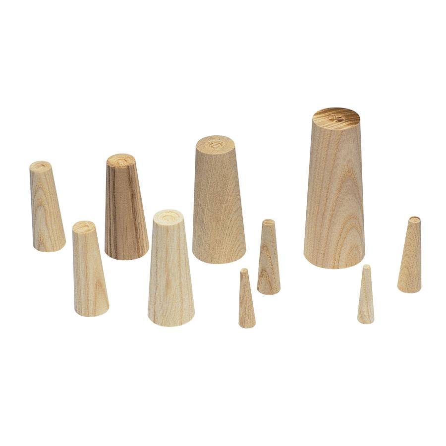 Koniske treplugger - små, 4 - 35 mm
